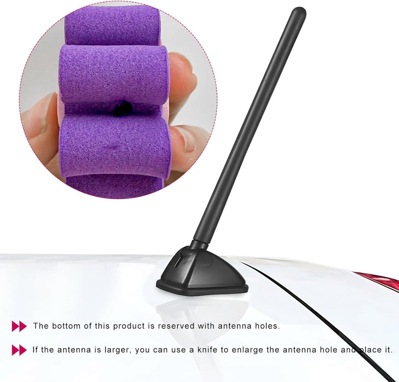 ZNDAW Daisy Car Antenna Topper, EVA Foam Daisy Antenna Decoration Rearview Mirror Dangler, Automotive Roof Toppers Lovely Flower Aerial Ball Cute Dashboard Accessory for Women Men (Purple) - Image 3